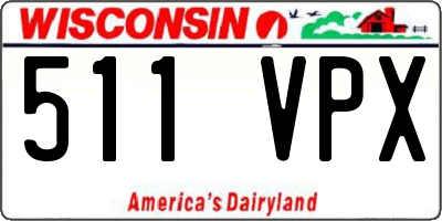 WI license plate 511VPX