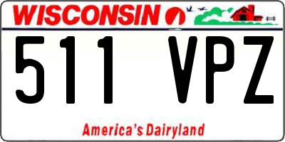 WI license plate 511VPZ