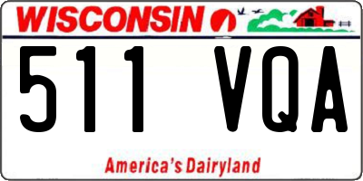 WI license plate 511VQA