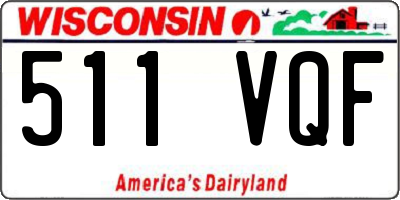 WI license plate 511VQF