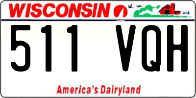 WI license plate 511VQH
