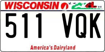 WI license plate 511VQK