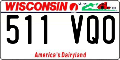 WI license plate 511VQO