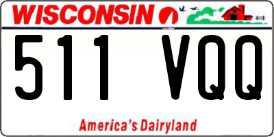 WI license plate 511VQQ