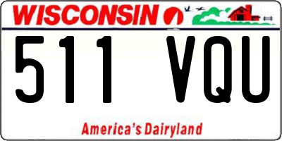 WI license plate 511VQU