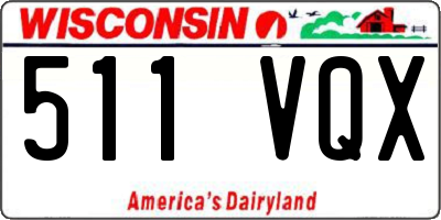 WI license plate 511VQX