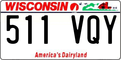 WI license plate 511VQY