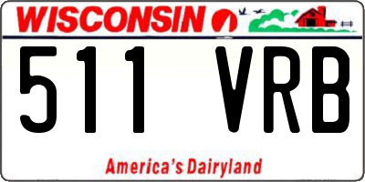 WI license plate 511VRB