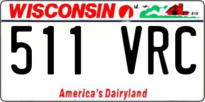 WI license plate 511VRC