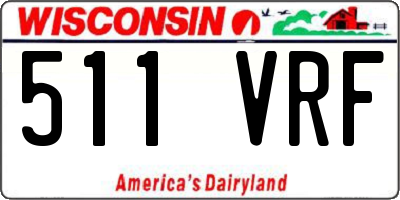 WI license plate 511VRF