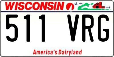 WI license plate 511VRG