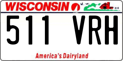 WI license plate 511VRH
