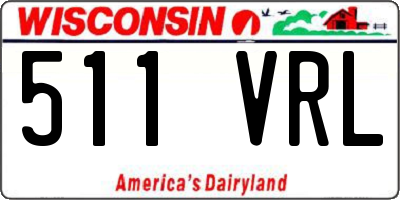 WI license plate 511VRL