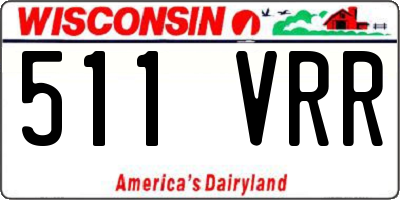 WI license plate 511VRR