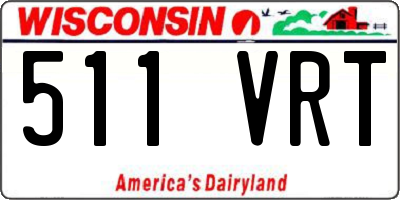 WI license plate 511VRT