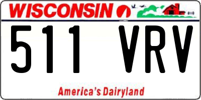 WI license plate 511VRV