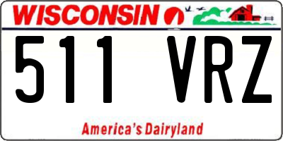 WI license plate 511VRZ