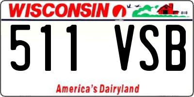WI license plate 511VSB