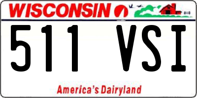 WI license plate 511VSI