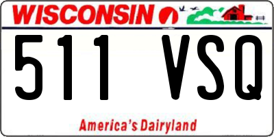 WI license plate 511VSQ