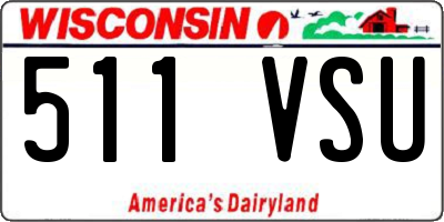 WI license plate 511VSU