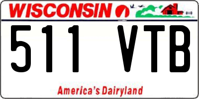 WI license plate 511VTB