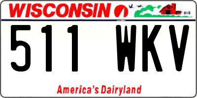WI license plate 511WKV