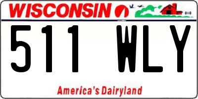 WI license plate 511WLY