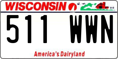 WI license plate 511WWN