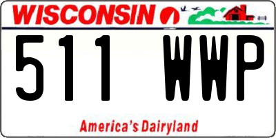 WI license plate 511WWP