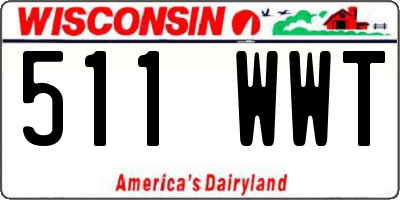 WI license plate 511WWT