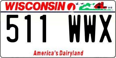 WI license plate 511WWX