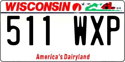 WI license plate 511WXP