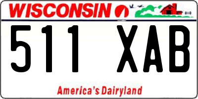 WI license plate 511XAB