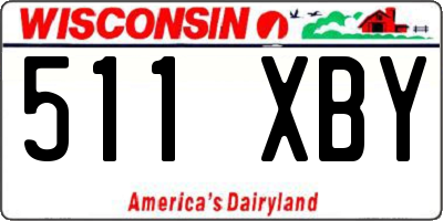 WI license plate 511XBY