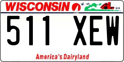 WI license plate 511XEW