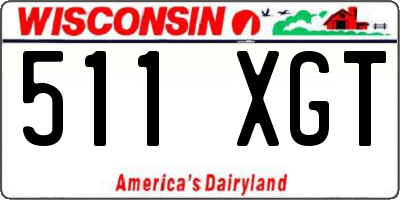WI license plate 511XGT
