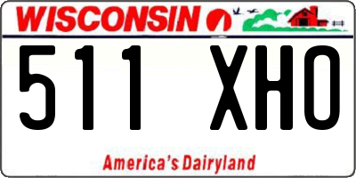 WI license plate 511XHO