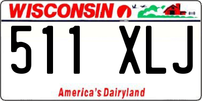 WI license plate 511XLJ