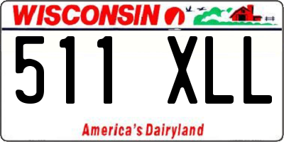 WI license plate 511XLL