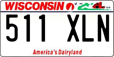 WI license plate 511XLN