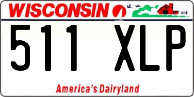 WI license plate 511XLP