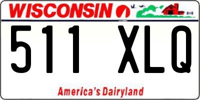 WI license plate 511XLQ