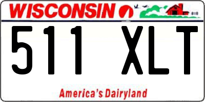 WI license plate 511XLT