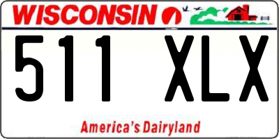 WI license plate 511XLX