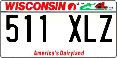 WI license plate 511XLZ