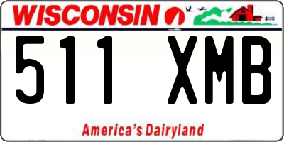 WI license plate 511XMB