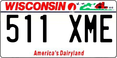 WI license plate 511XME