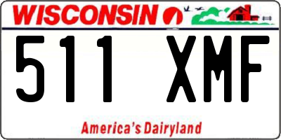 WI license plate 511XMF