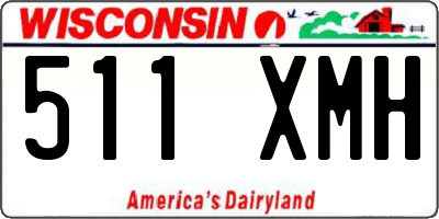 WI license plate 511XMH